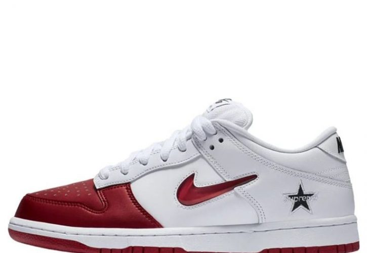 Nike SB Dunk Low Supreme White Red Takes Center Stage at Fashion Events